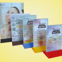 Bảng menu mica để bàn